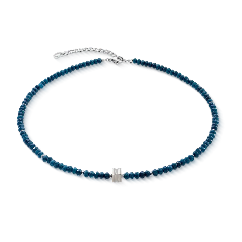 coeur-de-lion-halskette-wave-essence-navy-jade-silber image 1