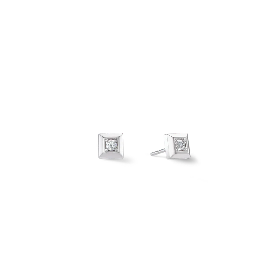 coeur-de-lion-statement-sparkling-square-ohrringe-6-mm-silber image 1