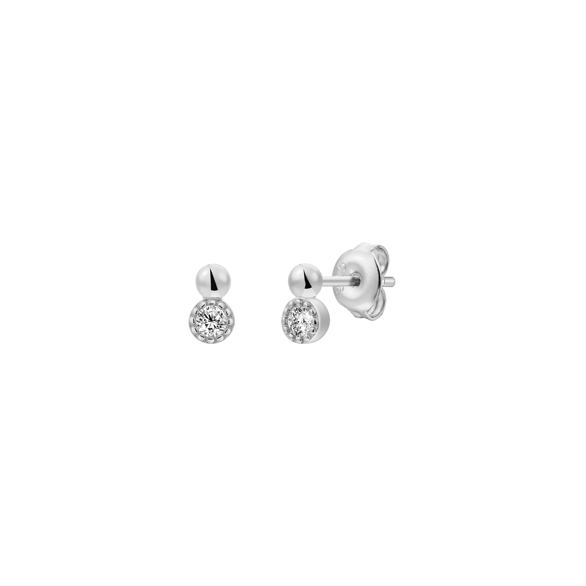 xenox-pure-essentials-ohrringe-925-sterlingsilber-rhodiniert-mit-zirkonia-einzel image 1