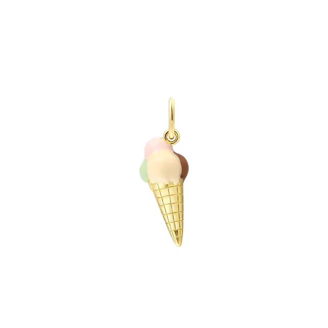 xenox-eis-charm-925-sterlingsilber-18k-vergoldet-anh-nger-eist-te image 1