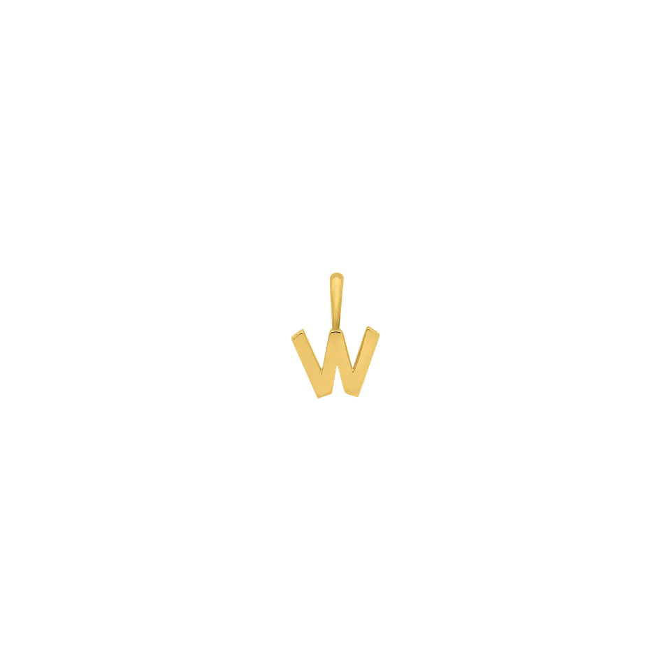 xenox-fine-w-letter-anh-nger-585-gelbgold-initial-anh-nger-zum-kombinieren image 1