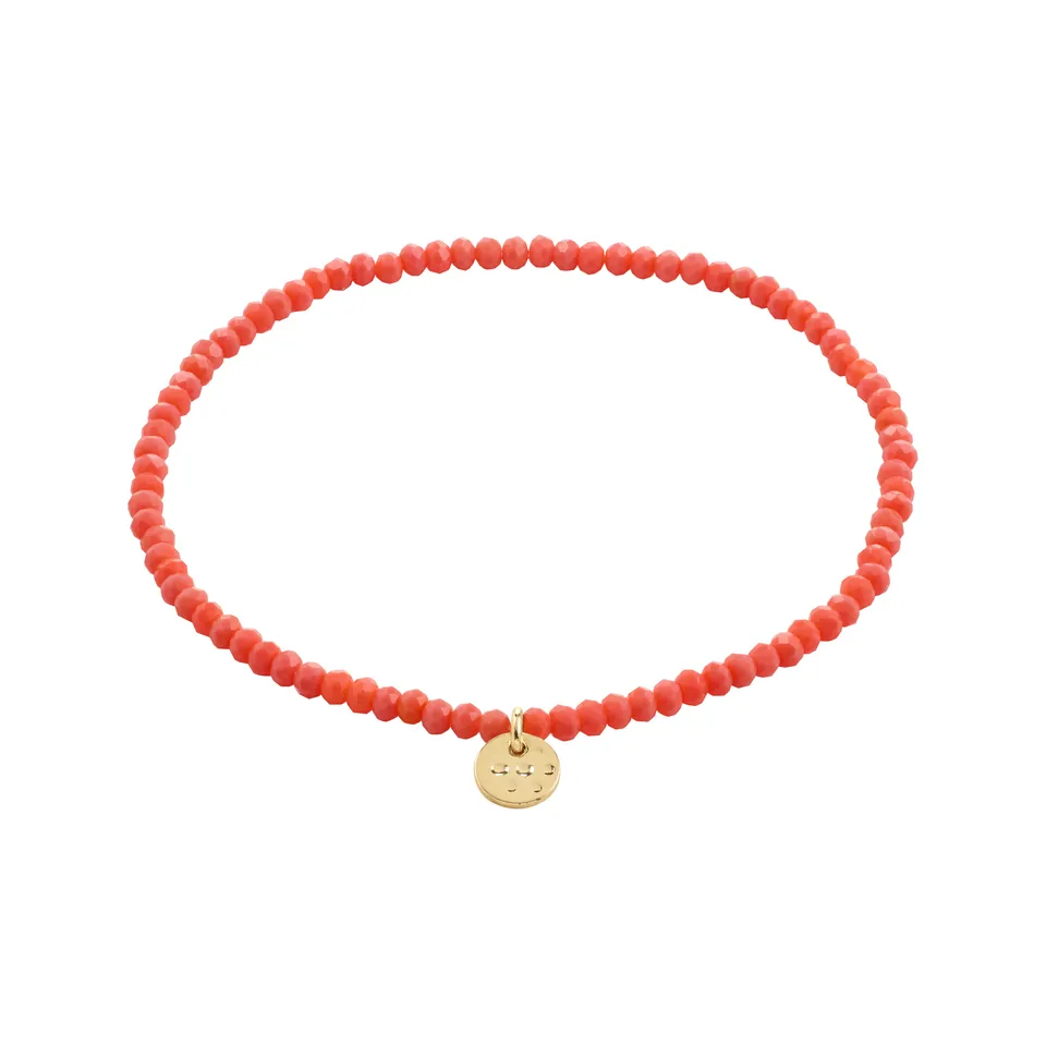 pilgrim-indie-armband-pfirsich-vergoldet-glasperlen-armband image 1