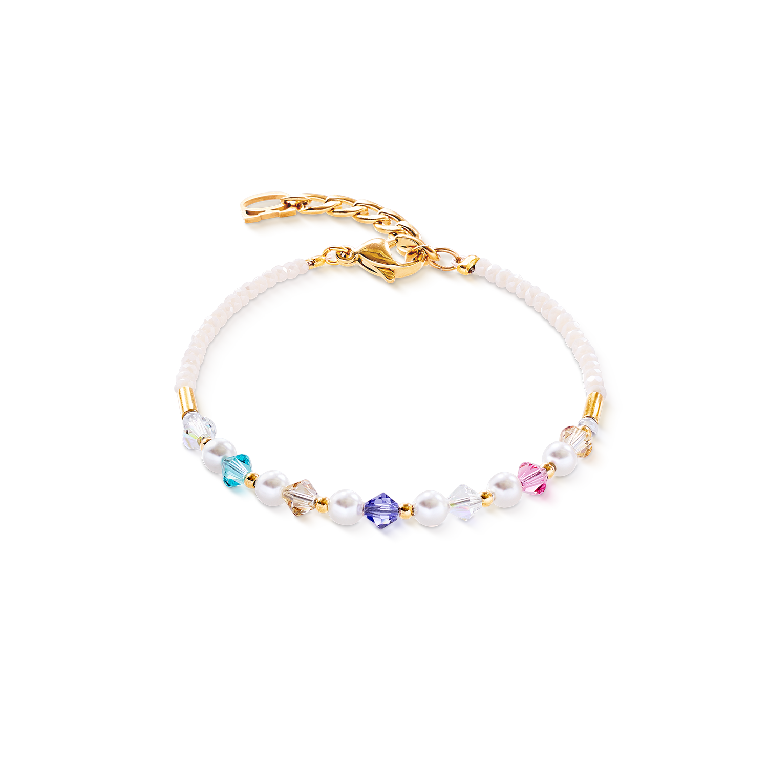 coeur-de-lion-princess-pearls-armband-gold-rainbow image 1