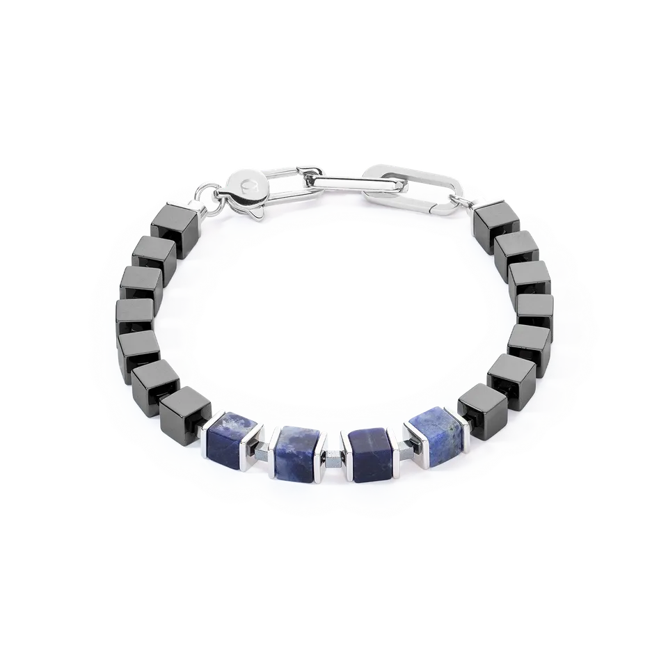 coeur-de-lion-unisex-armband-for-you-me-precious-cubes-blau-19-22-cm image 1