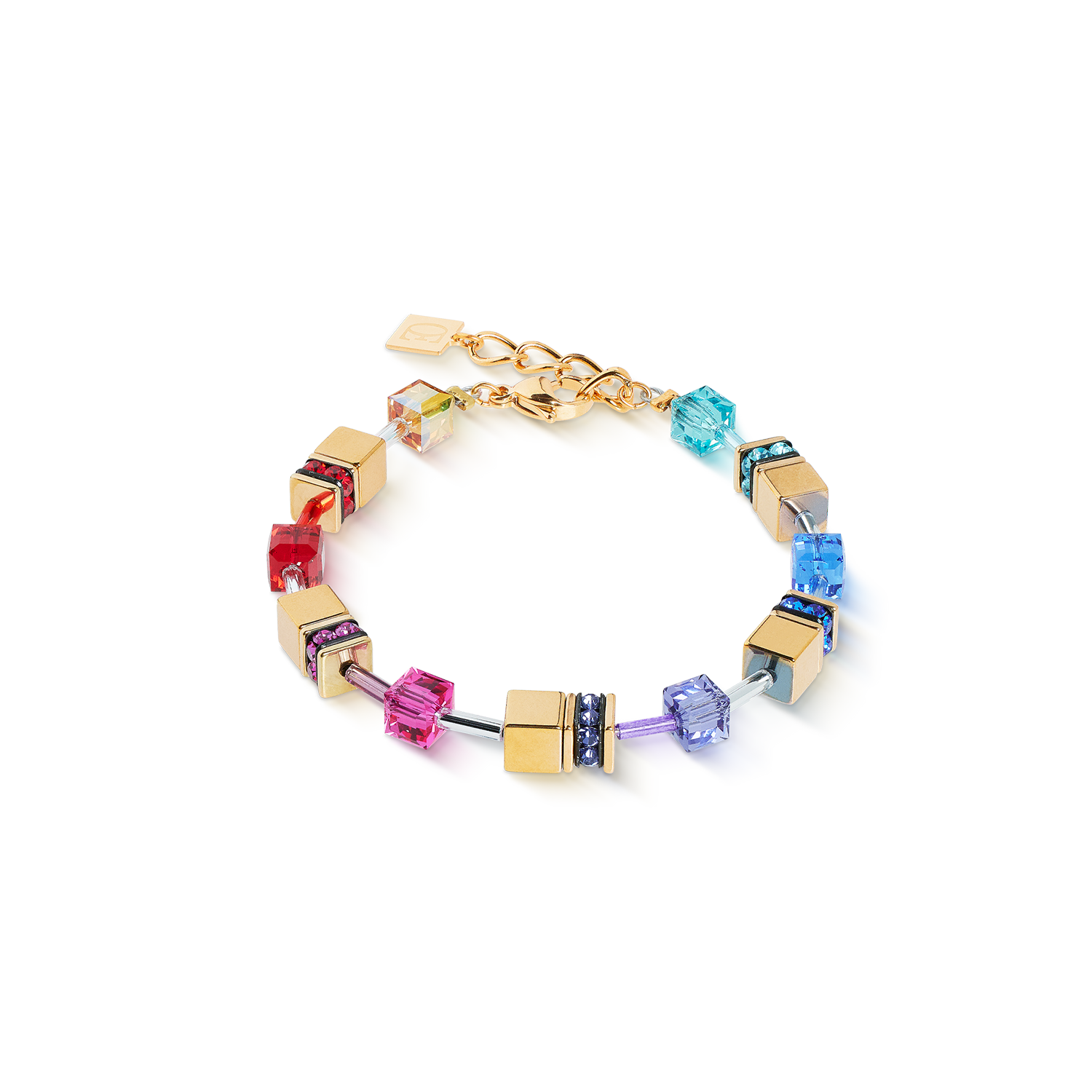 coeur-de-lion-geocube-iconic-metallic-armband-rainbow-gold image 1