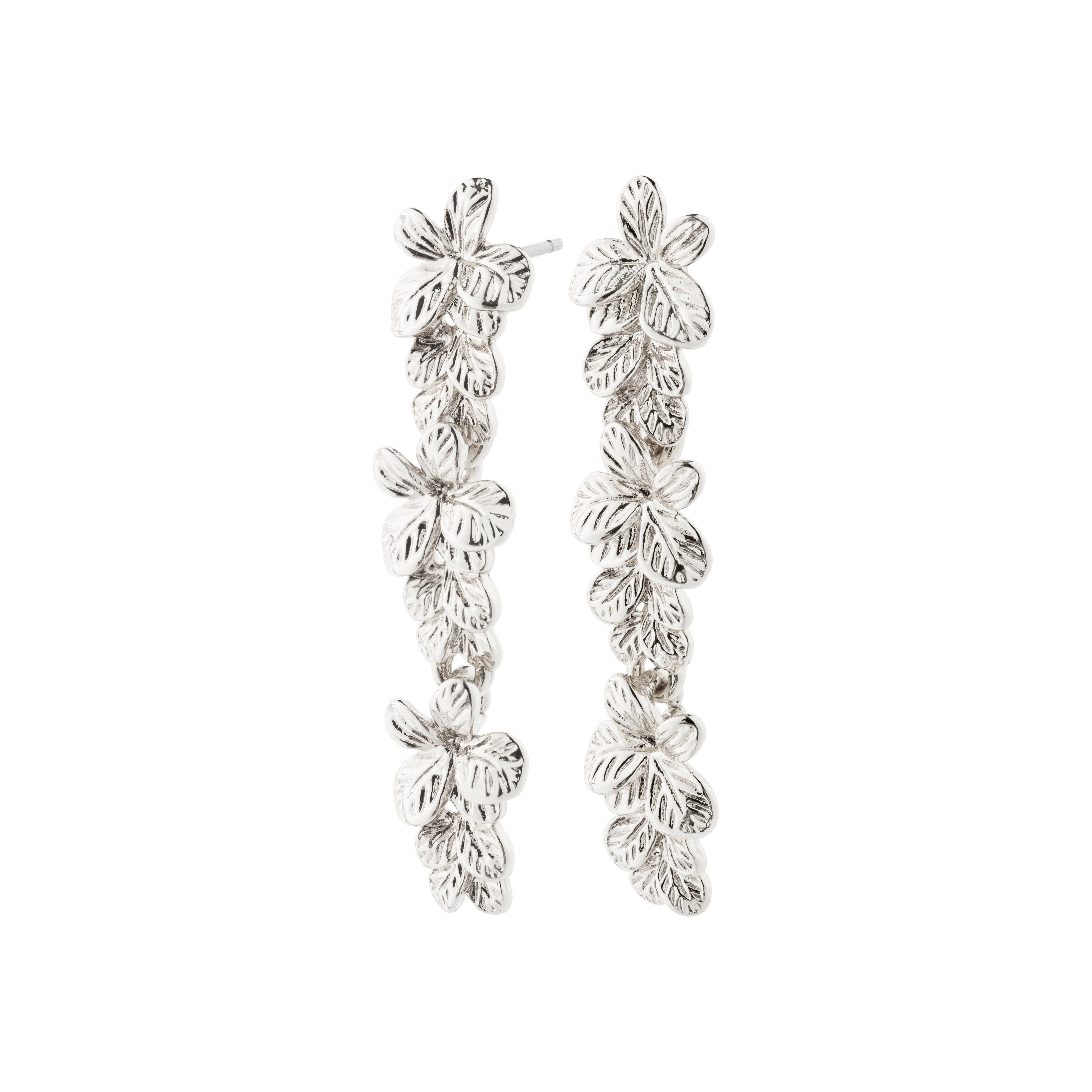 pilgrim-charmaine-ohrringe-versilbert-florale-boho-ohrringe image 1
