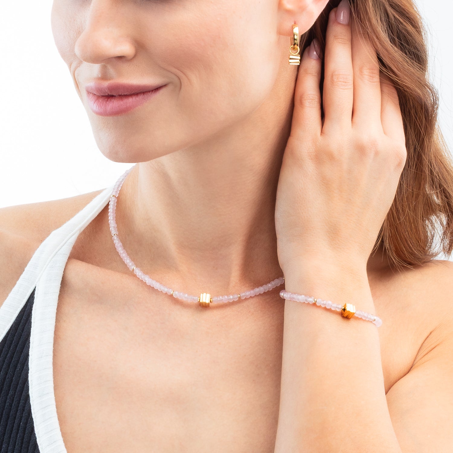 coeur-de-lion-halskette-wave-essence-pink-jade-gold-42-cm-6-cm image 3