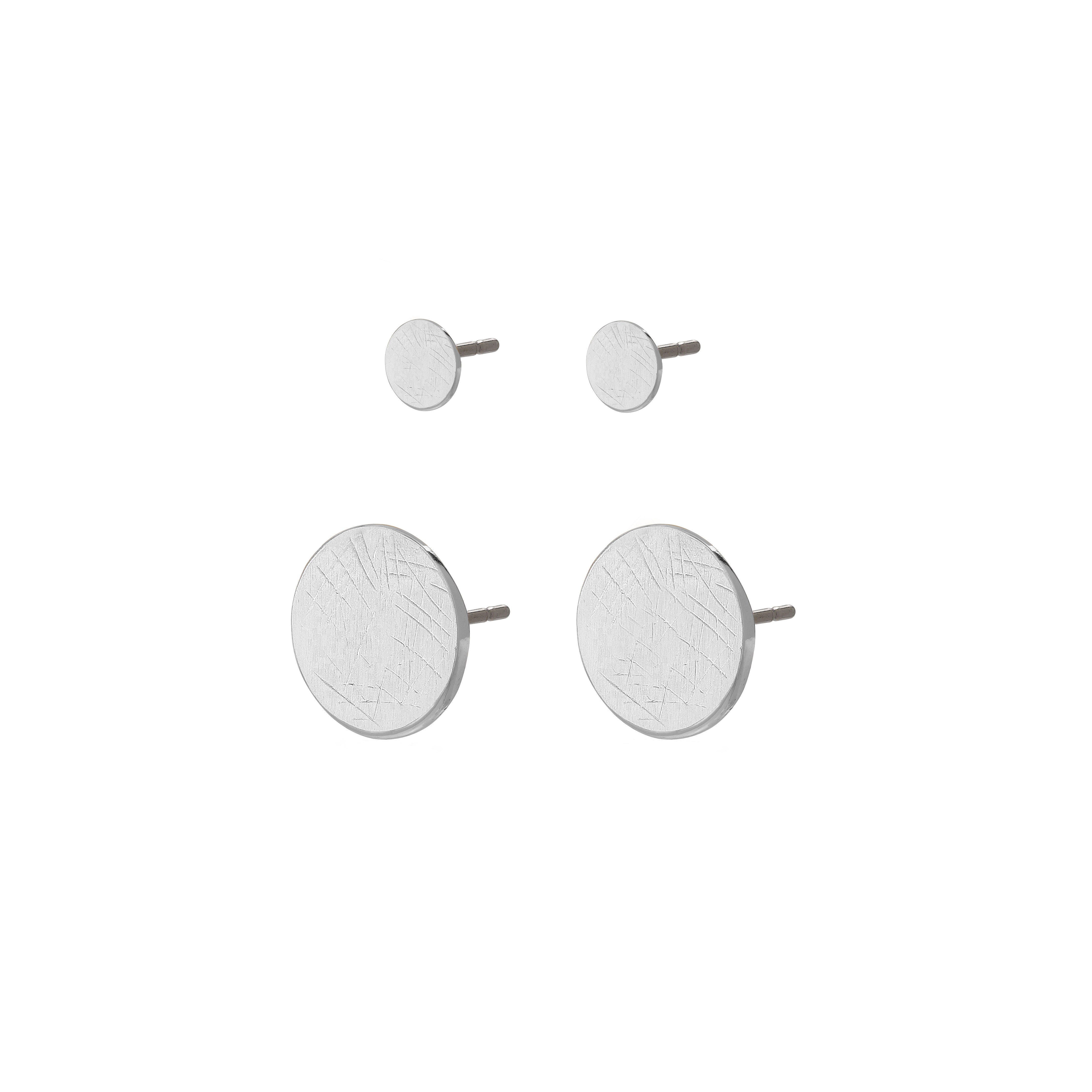 pilgrim-jacy-ohrstecker-set-2-teilig-disc-versilbert image 1