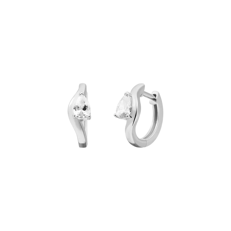 xenox-halo-ohrringe-xs92031-925-sterlingsilber-rhodiniert-mit-zirkonia-tropfen image 1
