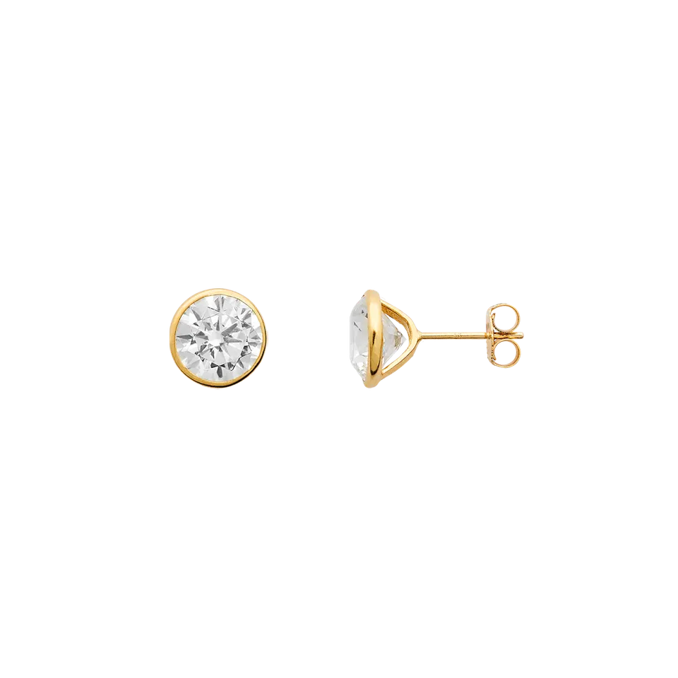 xenox-fine-zarge-maxi-ohrringe-585-gelbgold-mit-5-mm-zirkonia image 1