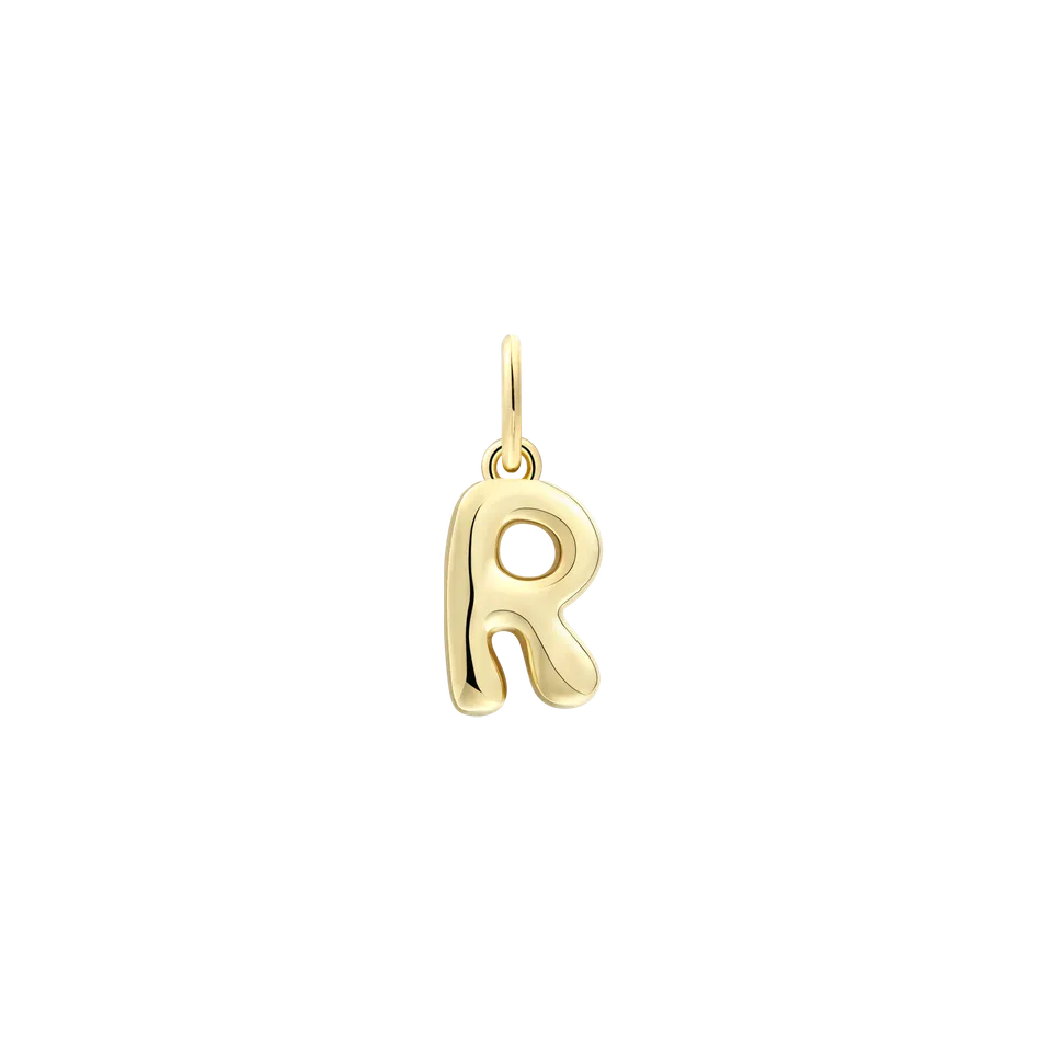 xenox-letter-bold-r-charm-925-sterlingsilber-mit-18k-vergoldung image 1