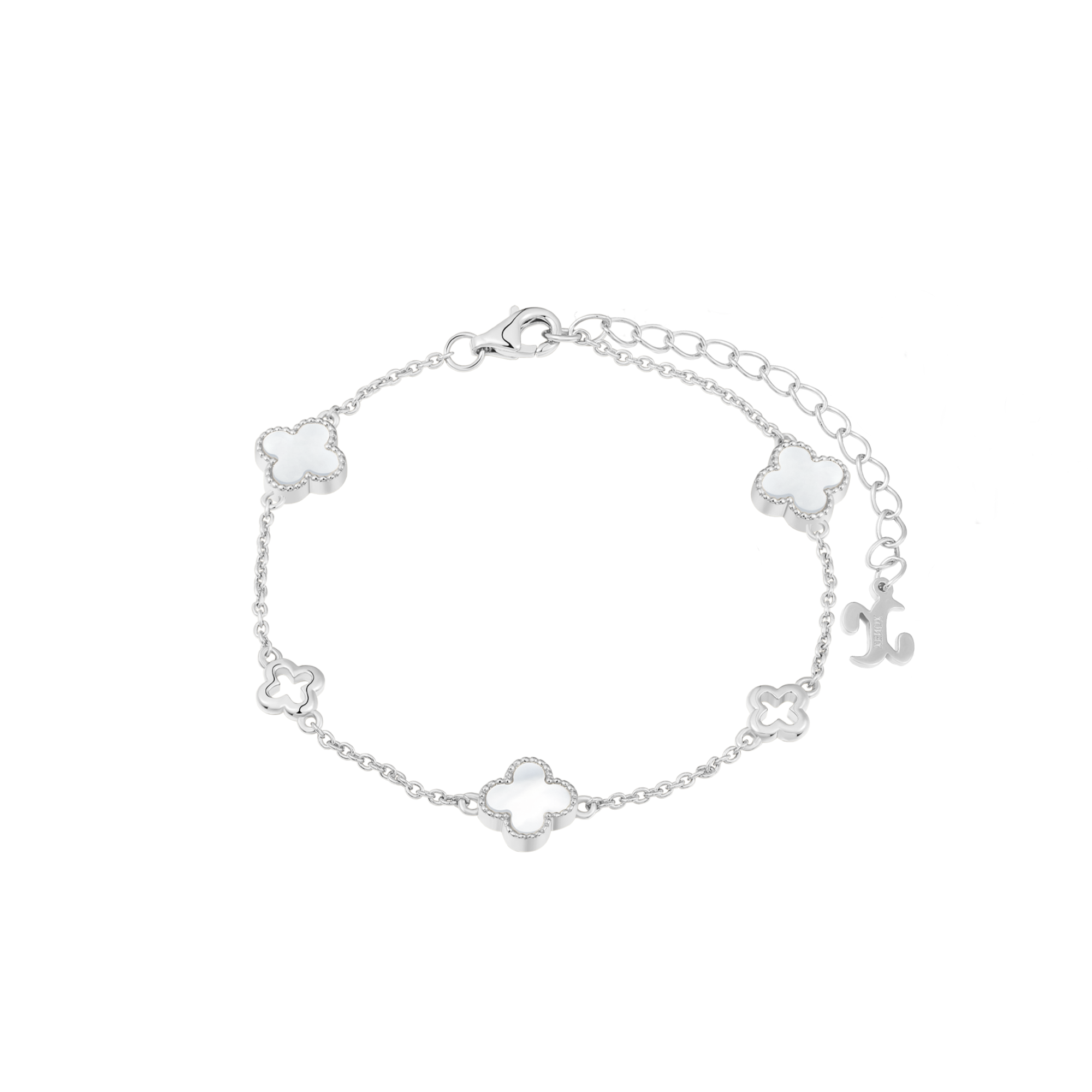 xenox-clover-xs10099-armband-925-sterlingsilber-rhodiniert-mit-perlmutt image 1