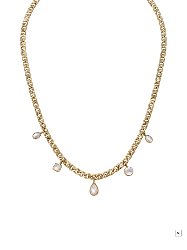 purelei-soft-shine-kette-perlmutttropfen-kette-mit-5-anh-ngern image 1