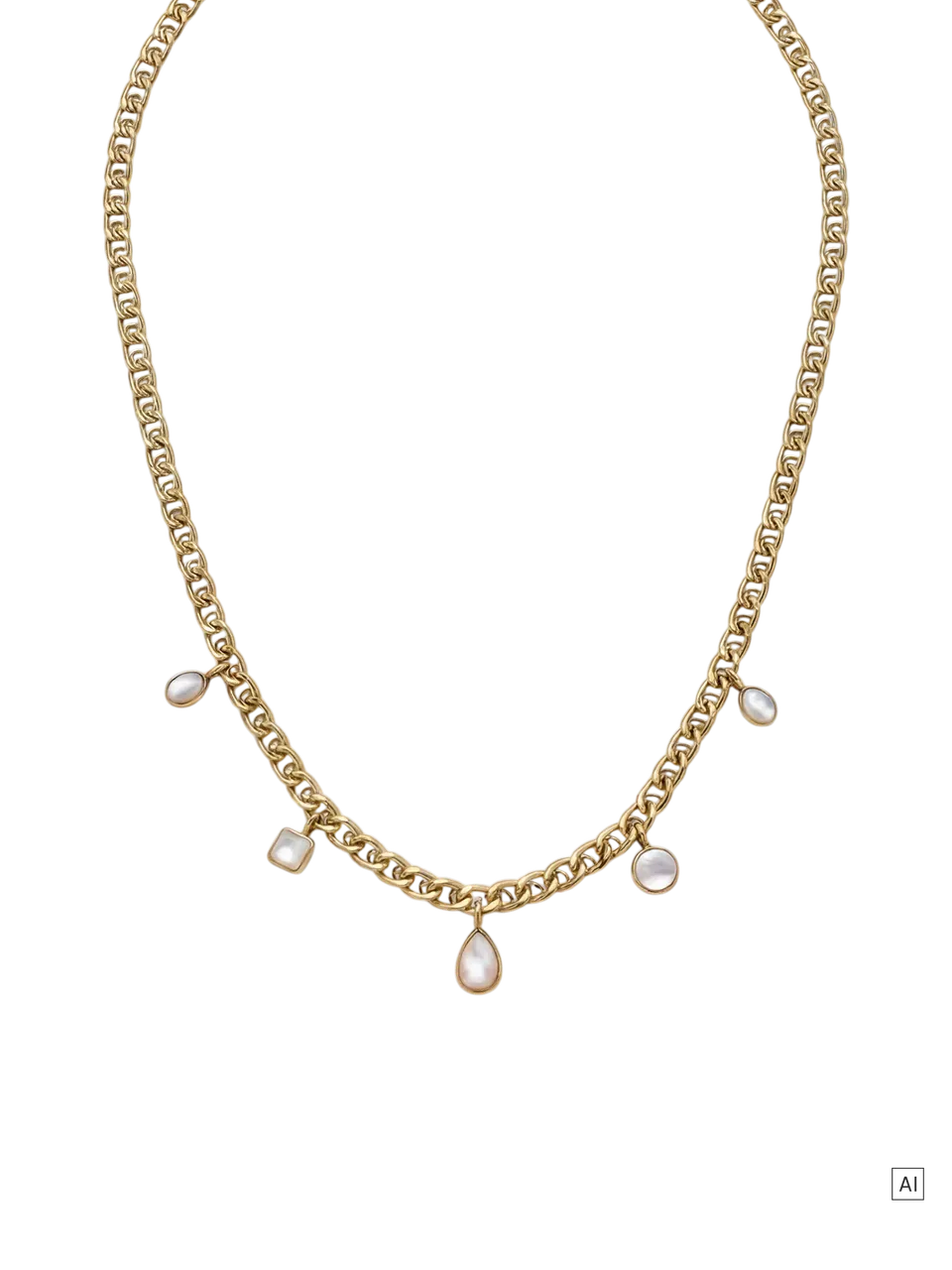 purelei-soft-shine-kette-perlmutttropfen-kette-mit-5-anh-ngern image 1