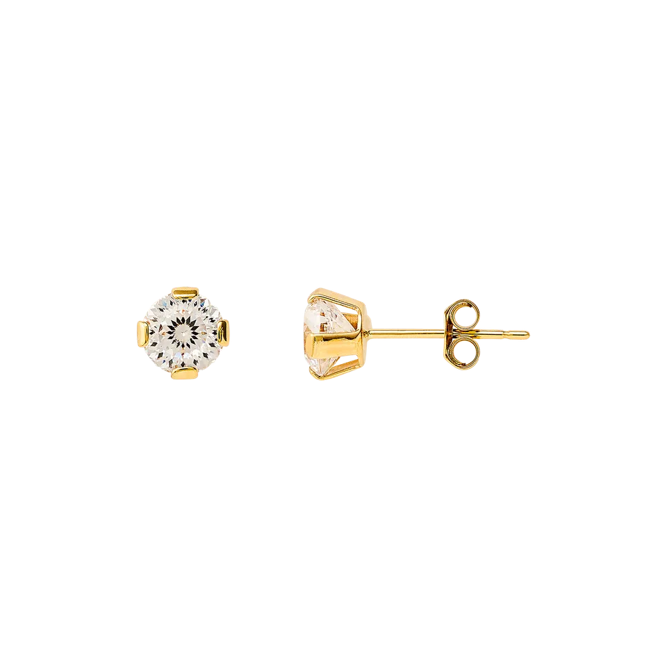 xenox-fine-ohrstecker-585-gelbgold-mit-wei-em-zirkonia-xg14k4076g image 1