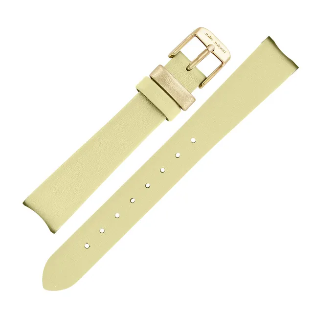 julie-julsen-uhren-lederband-light-yellow-v-gold-14-mm-pin-system image 1