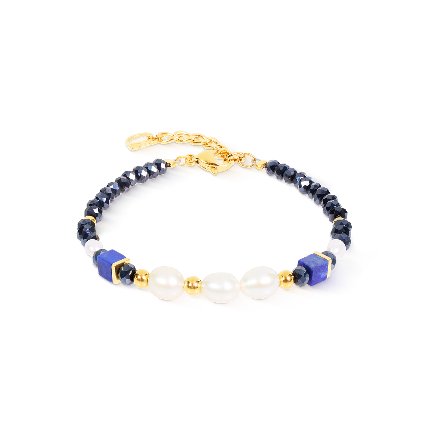 coeur-de-lion-armband-cosmic-pearls-midnight-gold image 1