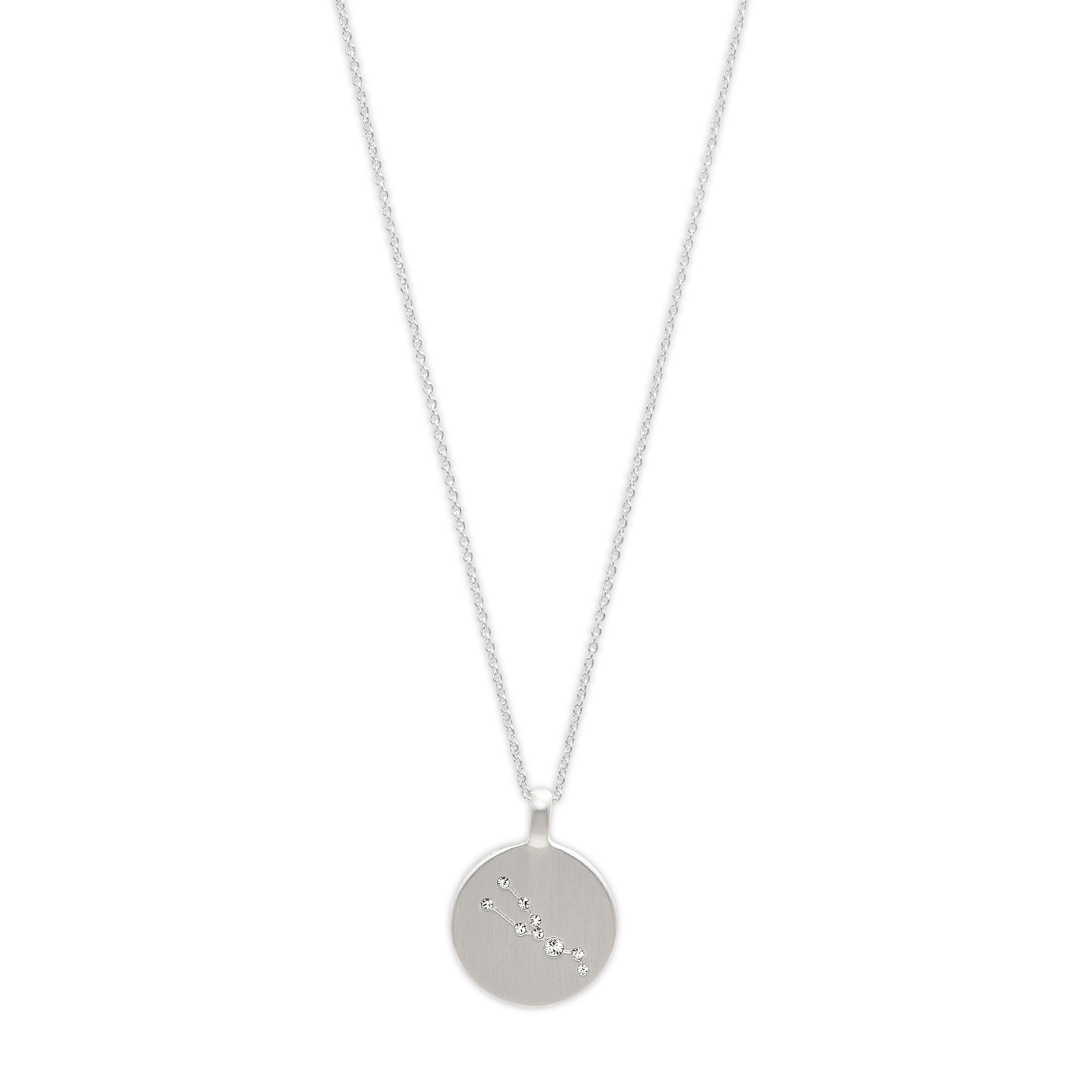 pilgrim-taurus-sternzeichen-kette-versilbert-stier-coin-anh-nger-mit-kristallen image 1