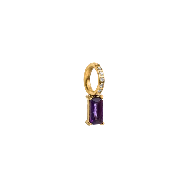 purelei-geburtsstein-februar-amethyst-charm-baguette-charm-in-gold image 1