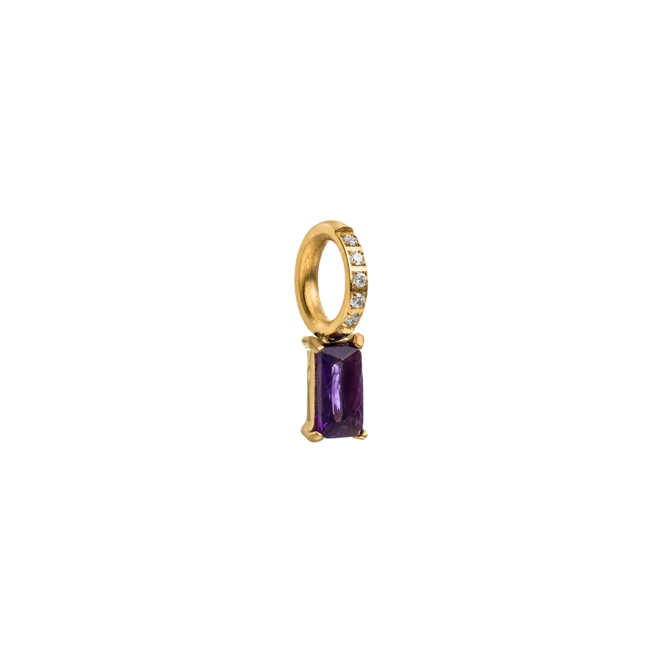 purelei-geburtsstein-februar-amethyst-charm-baguette-charm-in-gold image 1