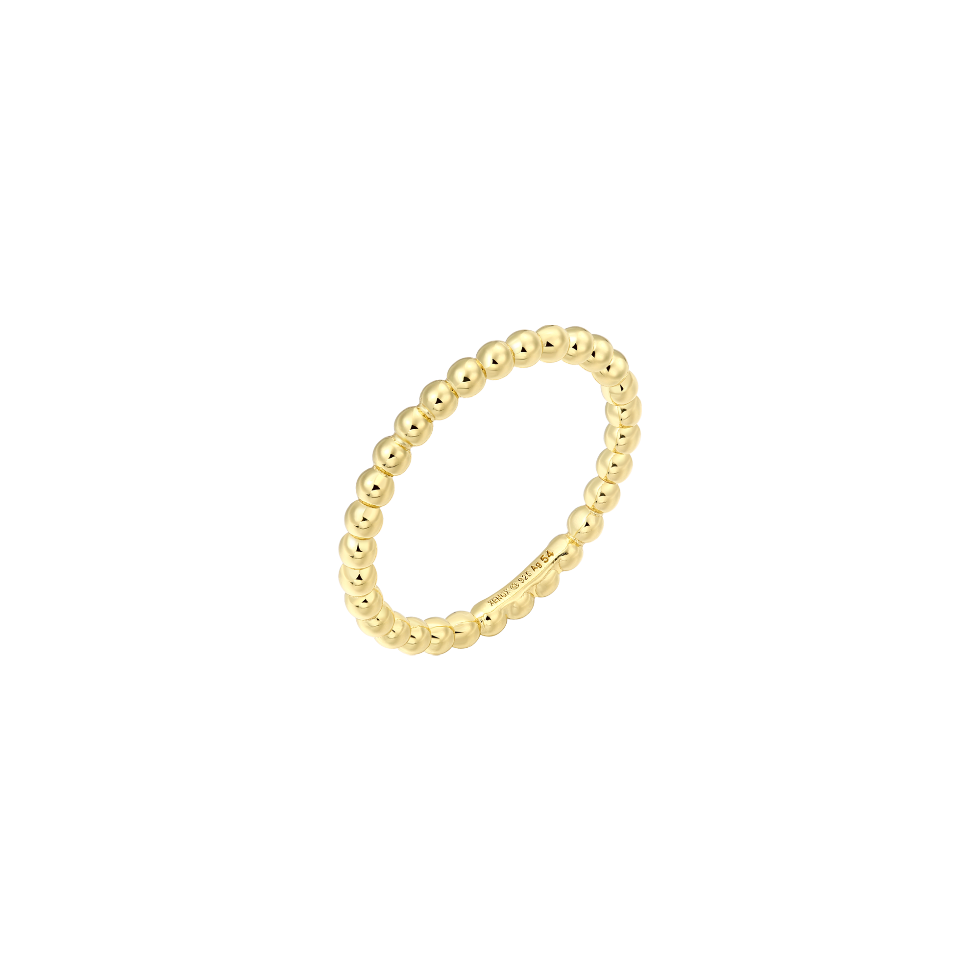 xenox-nova-ring-925-sterlingsilber-rhodiniert-mit-kugelstruktur image 2