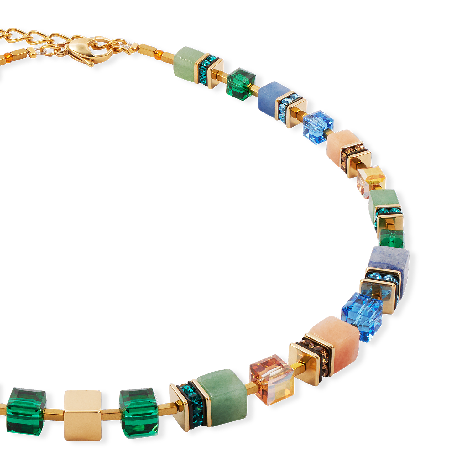 coeur-de-lion-geocube-precious-statement-halskette-gold-spring image 2