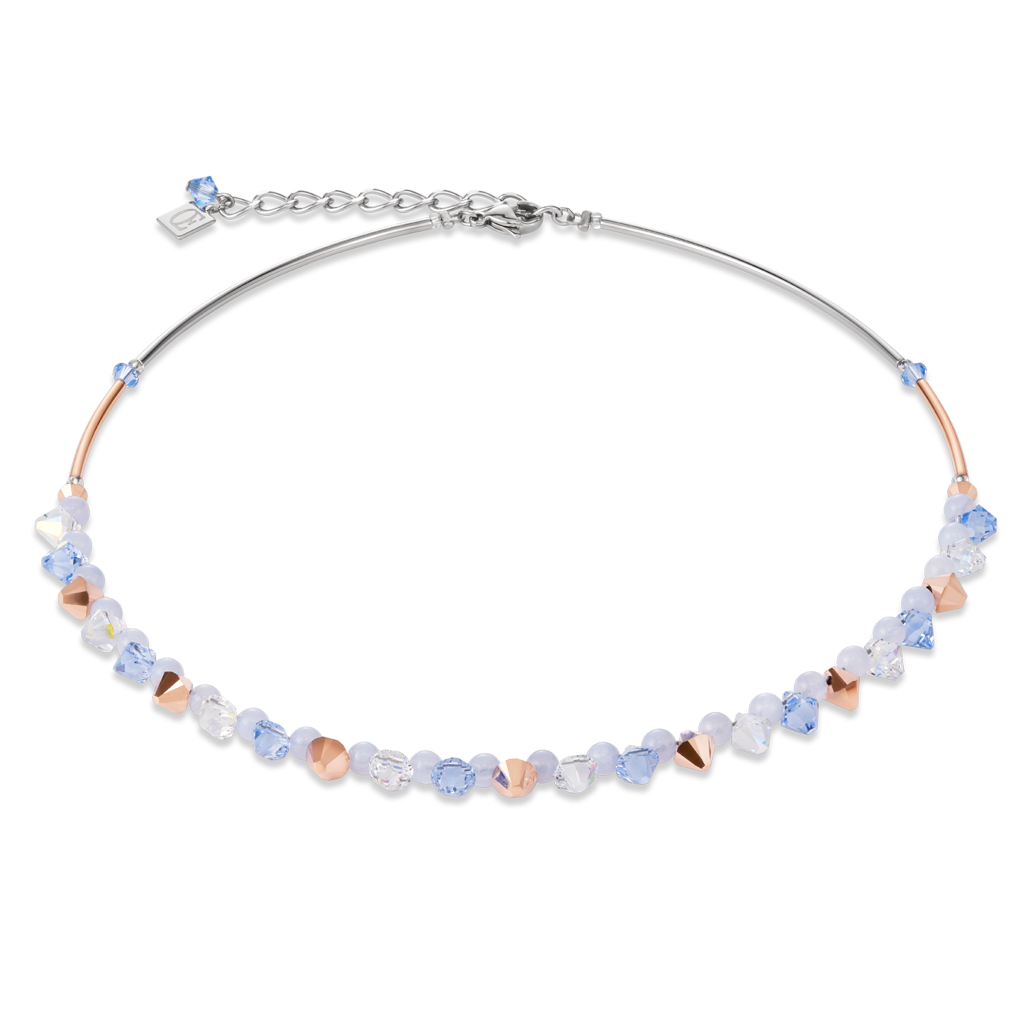 coeur-de-lion-halskette-swarovski-kristalle-chalzedon-hellblau-39-43-cm image 1