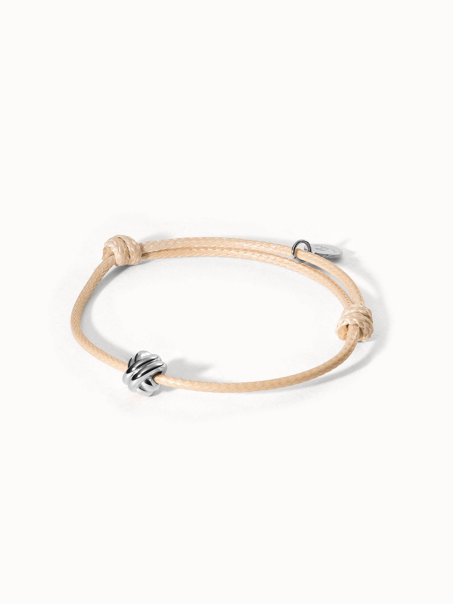 purelei-knot-armband-verstellbares-textilarmband-beige-mit-knoten-anh-nger image 5