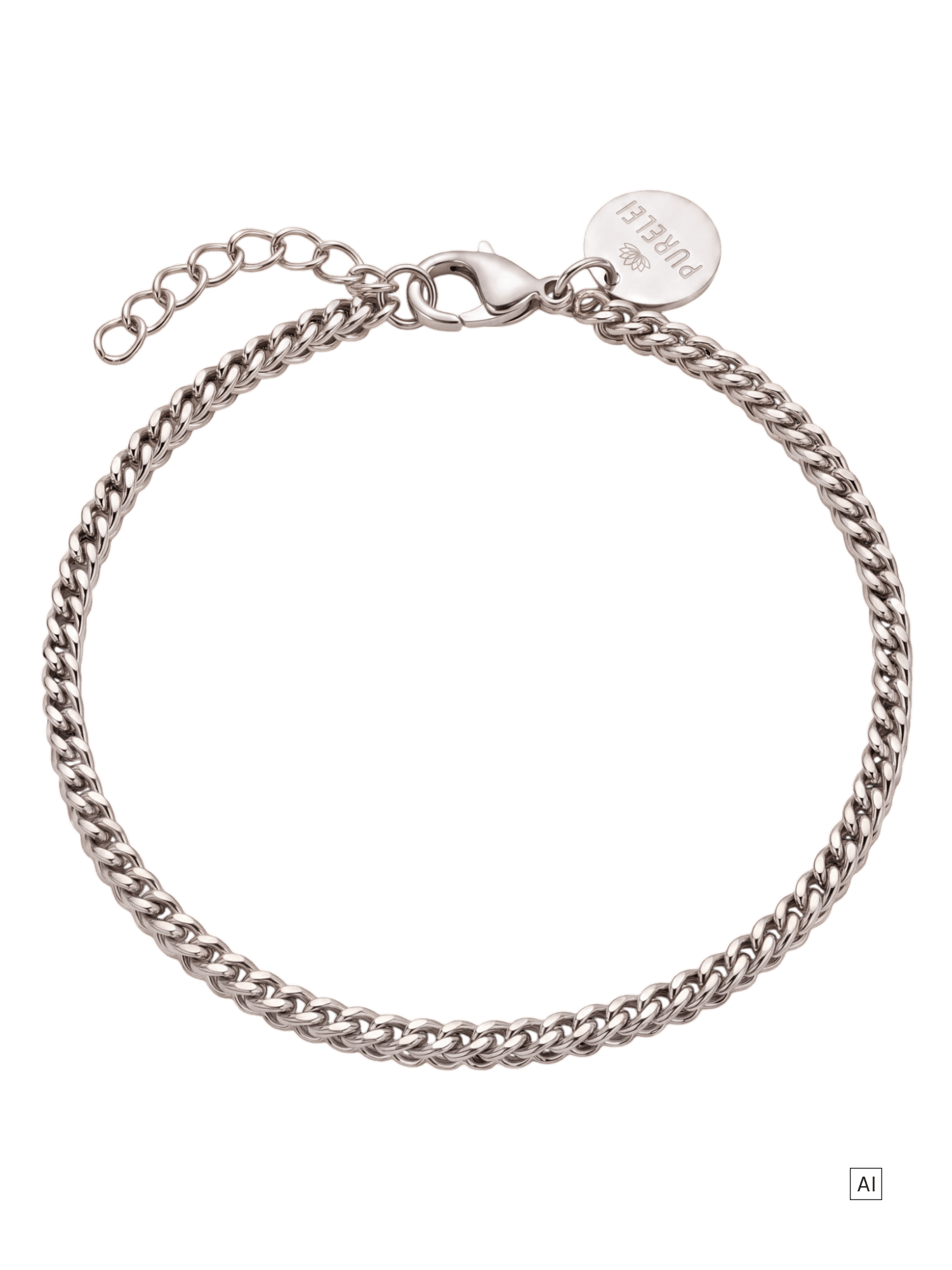 purelei-slim-box-chain-armband-verstellbar-19-21-cm image 3