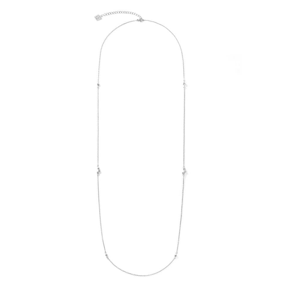 coeur-de-lion-dancing-geocube-halskette-small-chain-long-silber image 1