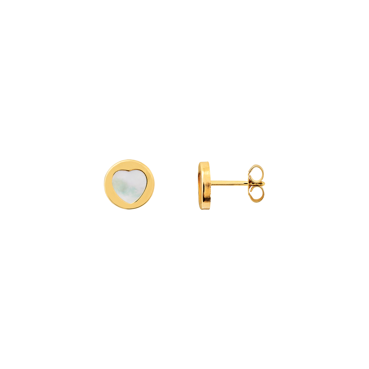 xenox-fine-ohrringe-xg14k4172g-aus-585-gelbgold-mit-perlmutt-herz image 1