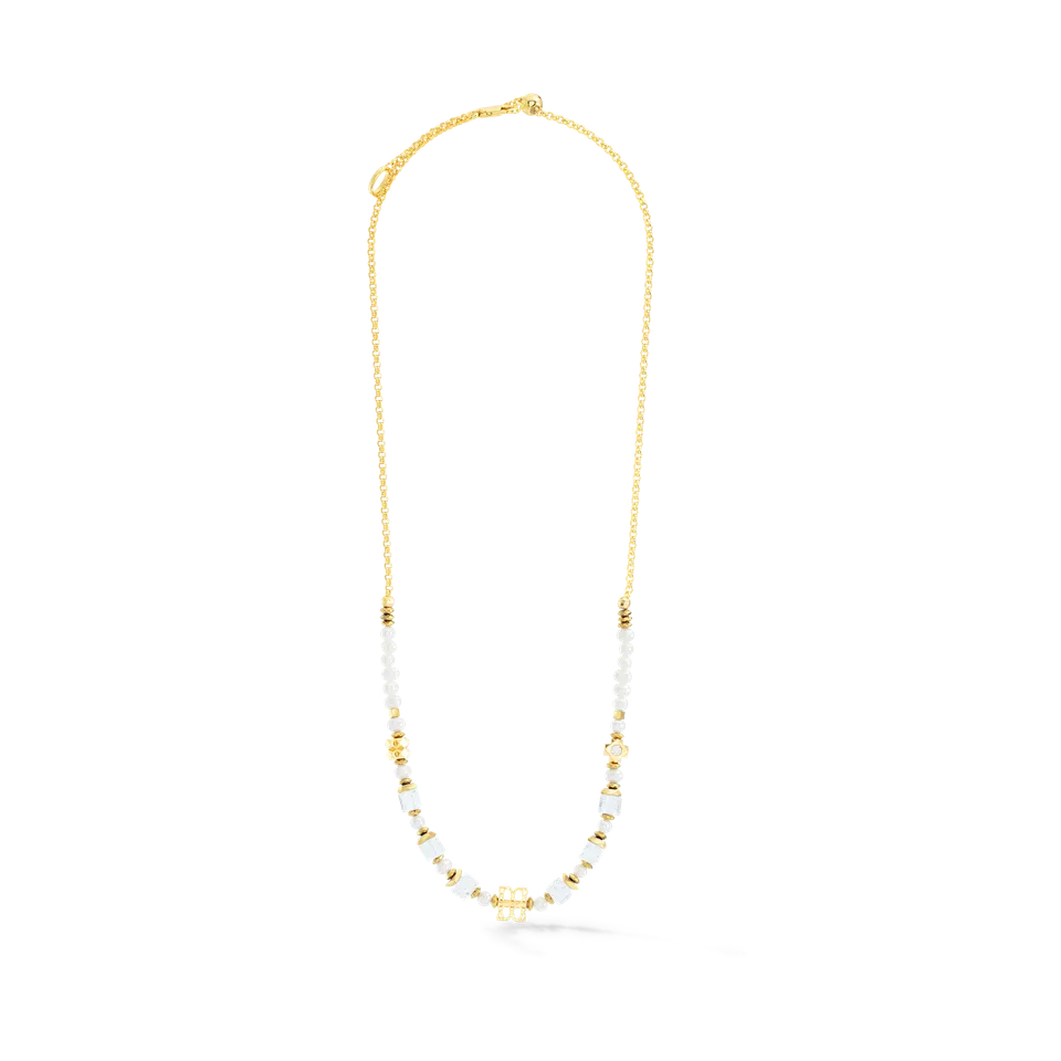 coeur-de-lion-iconic-signature-halskette-gold-wei-42-cm-18k-vergoldet-mit-perlen image 1
