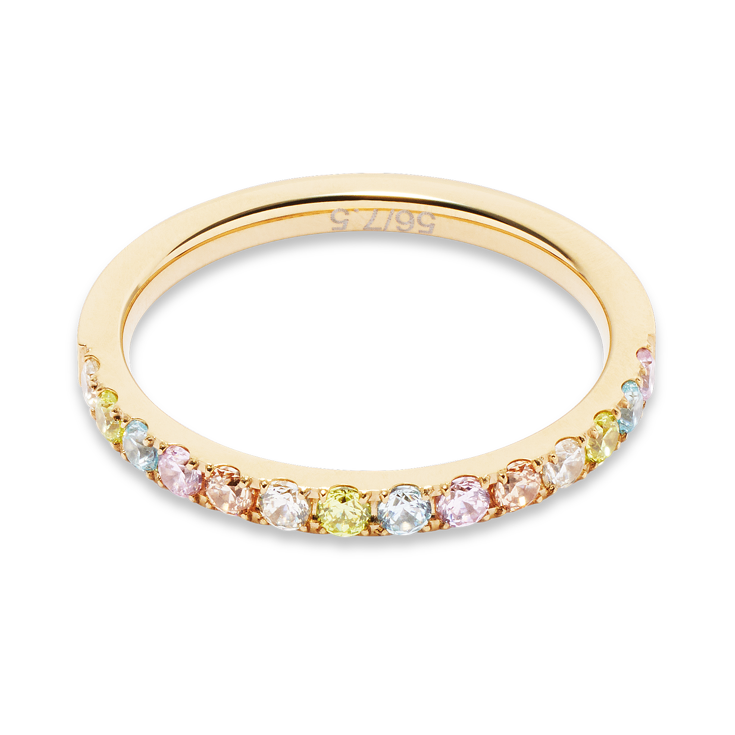 coeur-de-lion-eternal-love-ring-gold-multicolor-pastell-zirkonia-edelstahl image 2