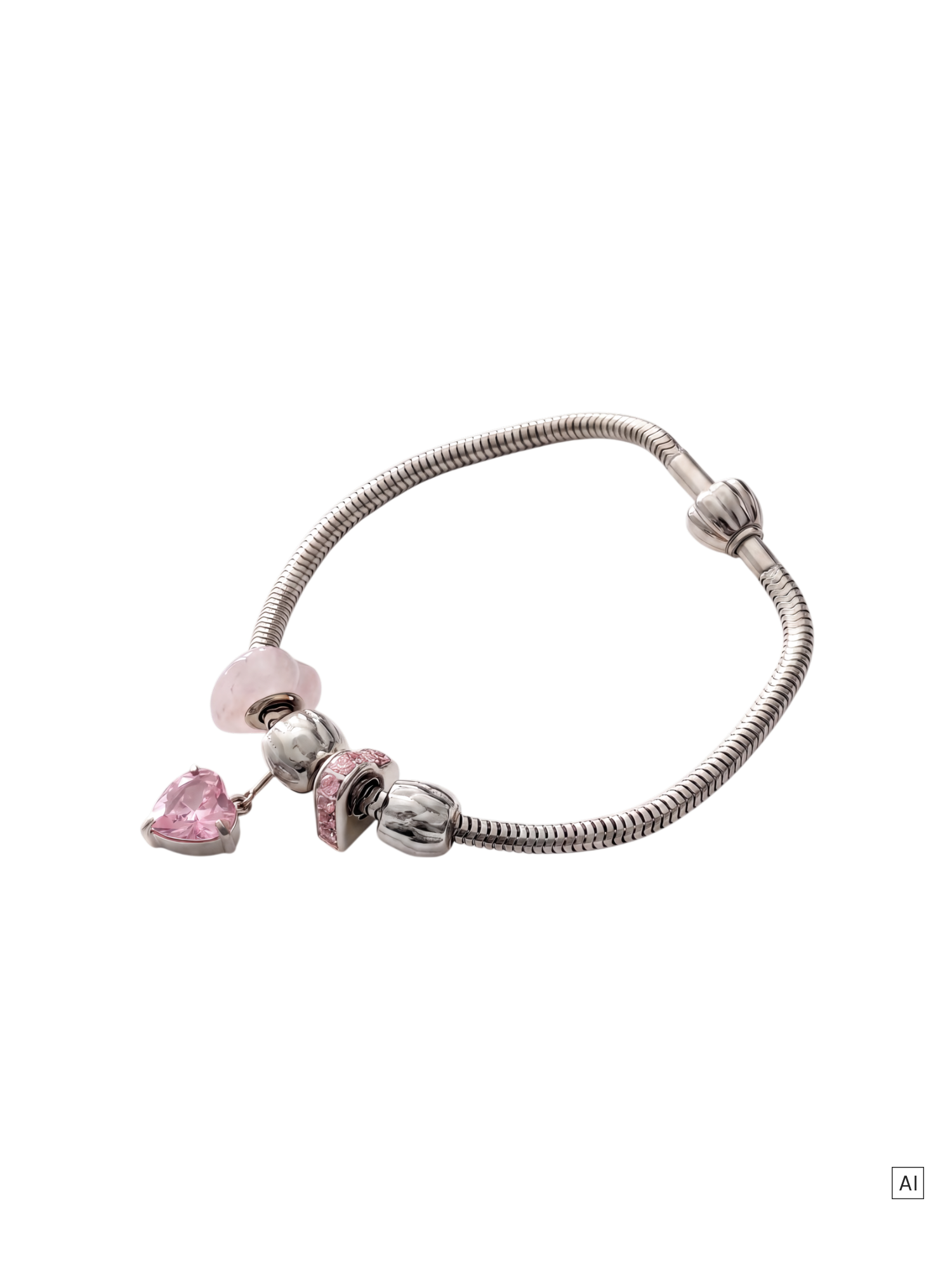 purelei-lei-armband-pink-hearts-set-rosenquarz-charm-set image 4