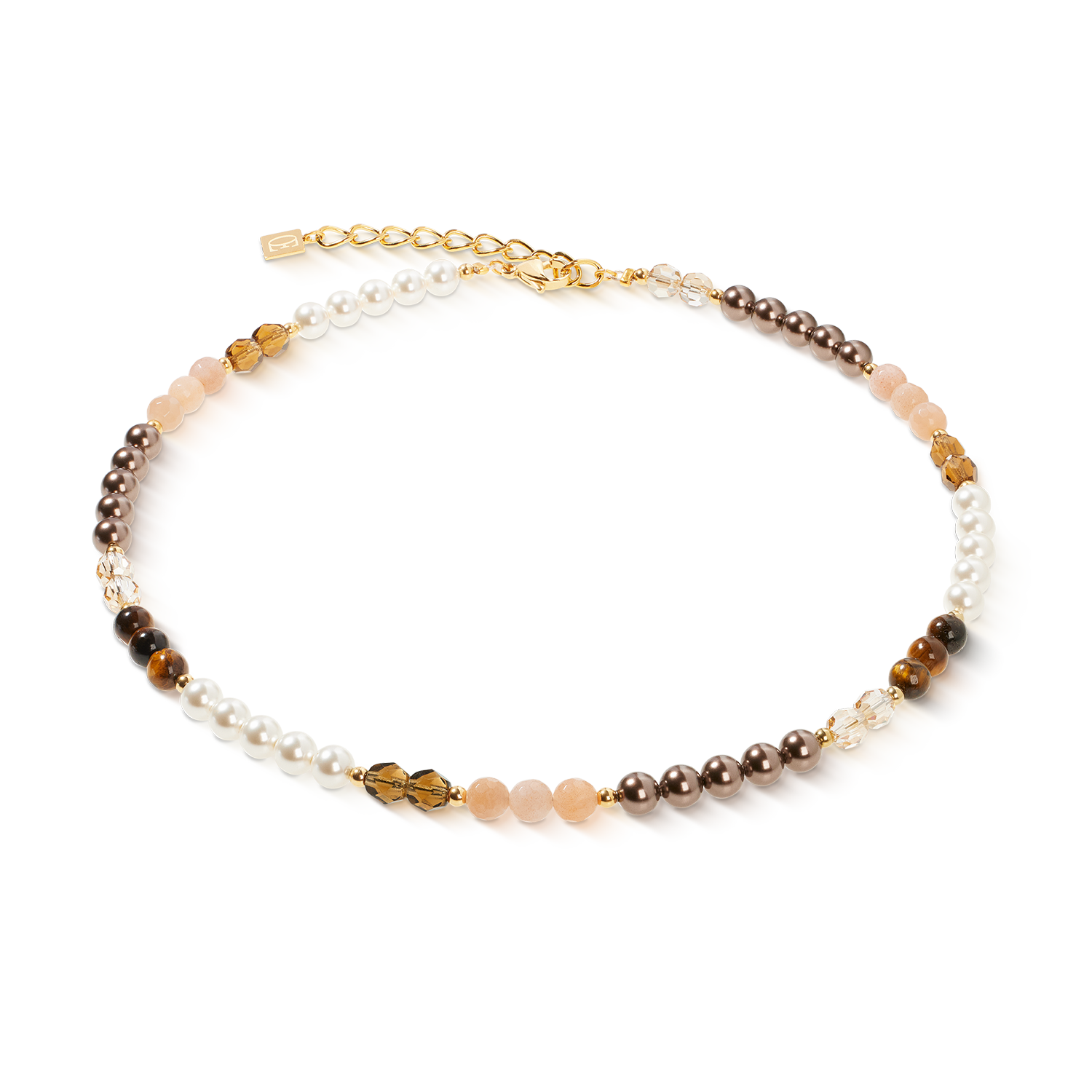 coeur-de-lion-precious-elysia-halskette-gold-braun-edelstein image 1