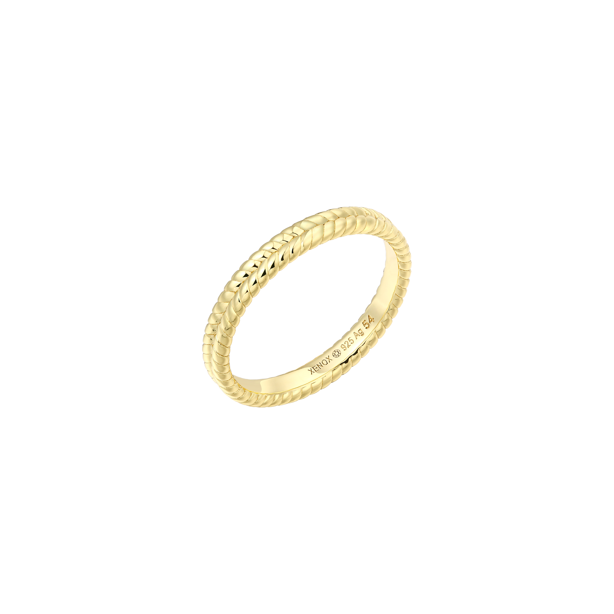 xenox-elle-ring-925-sterlingsilber-rhodiniert-geflochten image 2