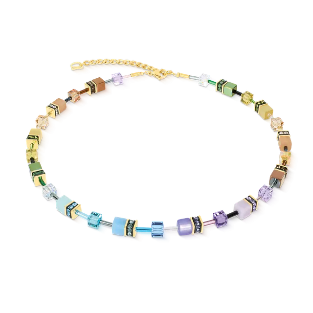 coeur-de-lion-geocube-iconic-halskette-multicolor-boho-gold image 1