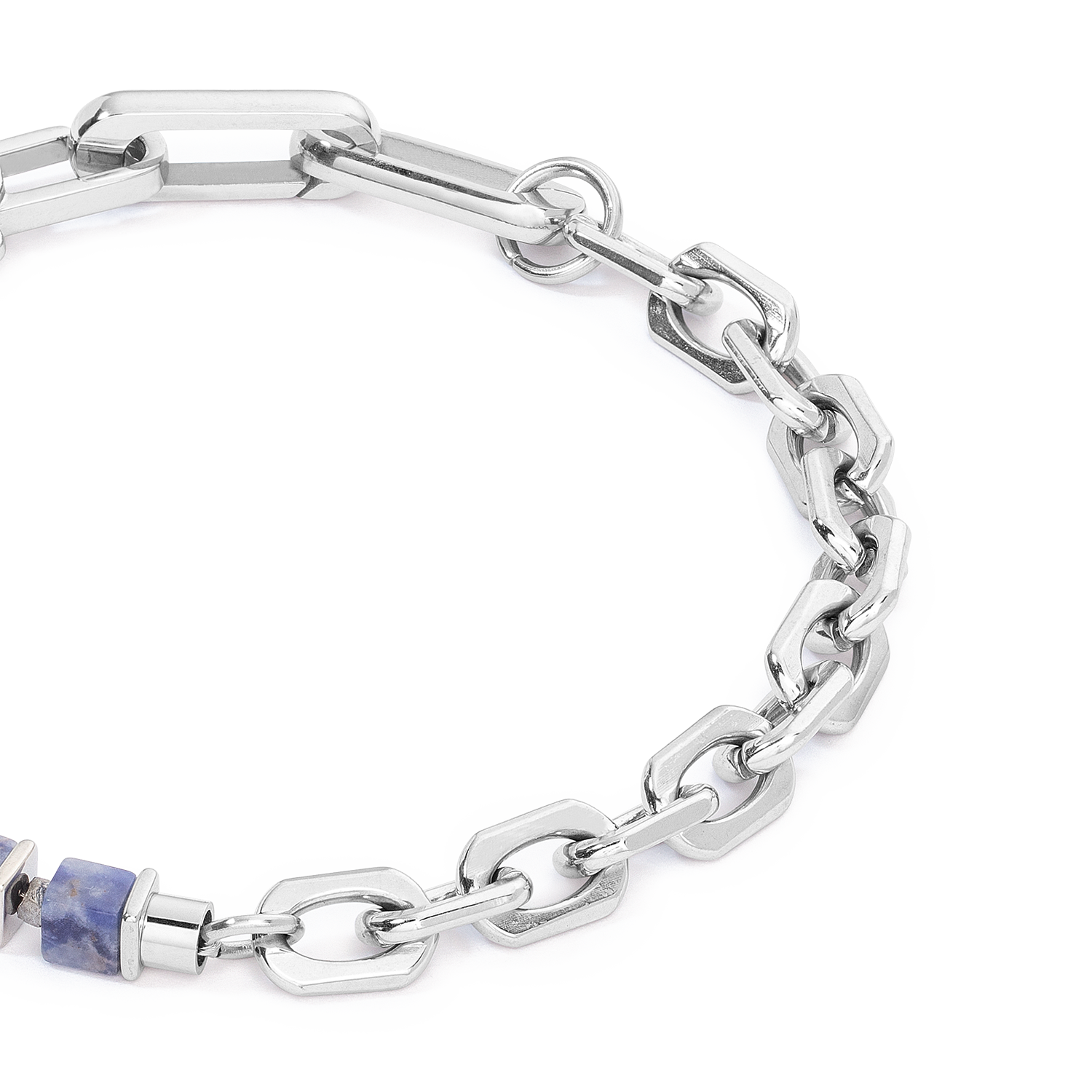 coeur-de-lion-fusion-unisex-armband-link-chain-blau-h-matit-sodalith-rohdiamant image 2