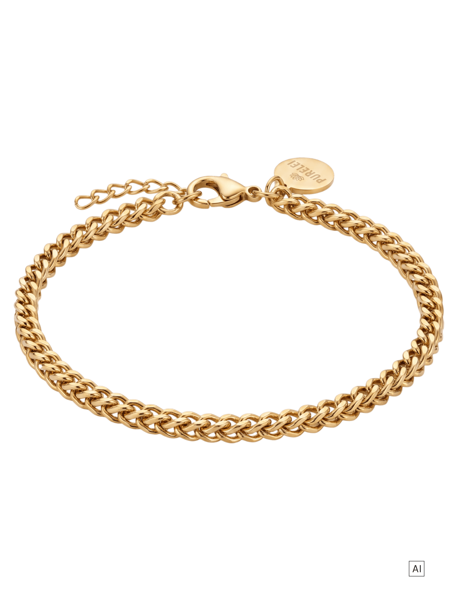 purelei-chevron-armband-verstellbares-edelstahl-armband-19-21-cm image 1