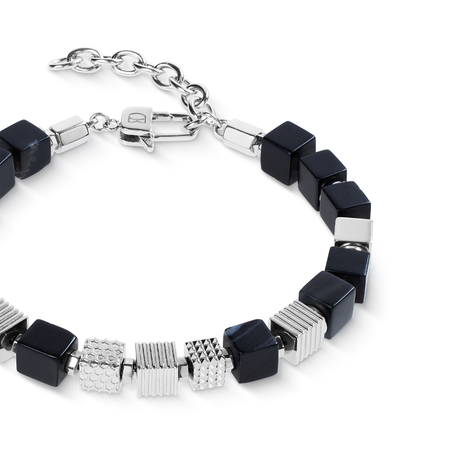 coeur-de-lion-armband-onyx-graphic-cubes-edelstahl-schwarz image 2