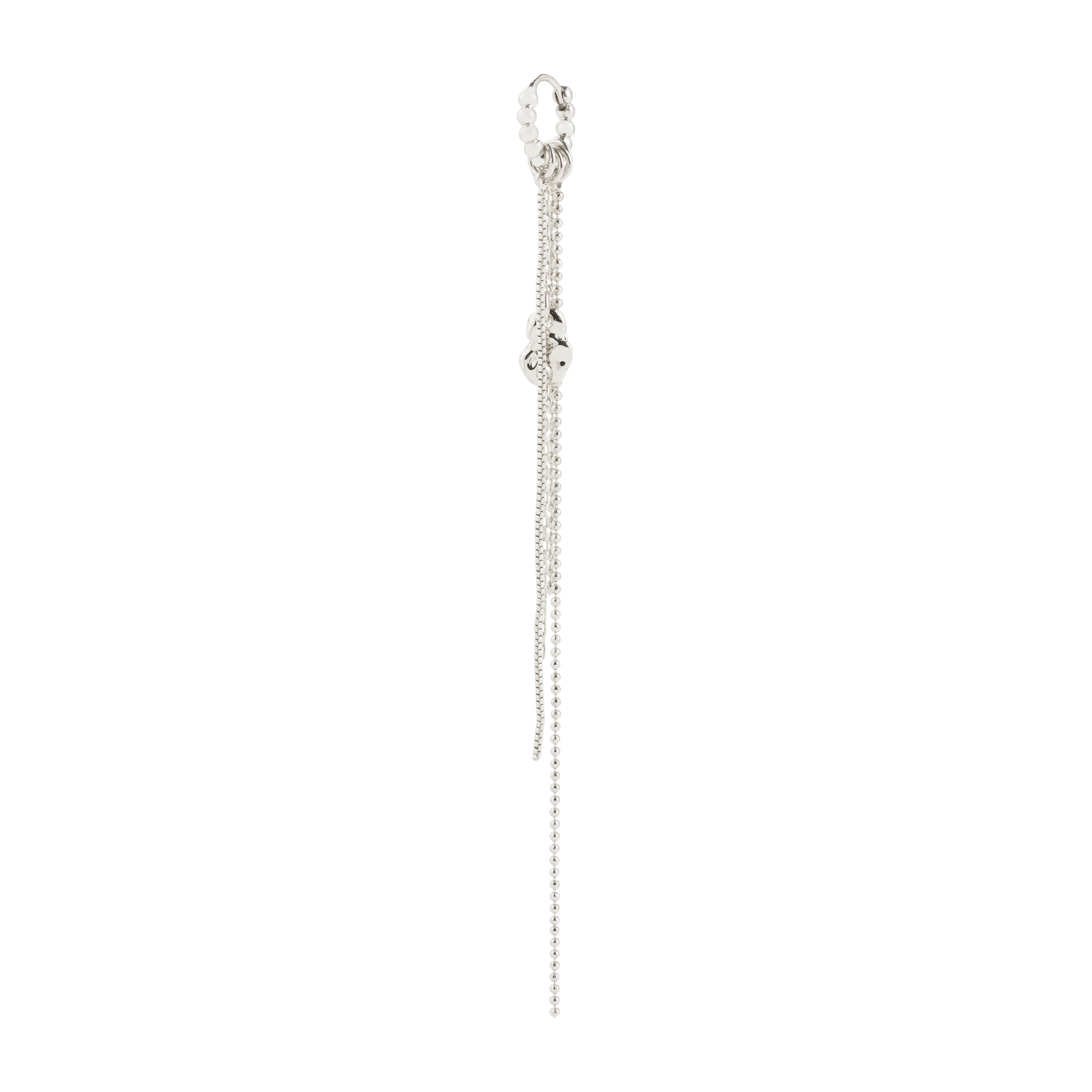 pilgrim-karter-single-ohrring-versilbert-mit-ketten image 1
