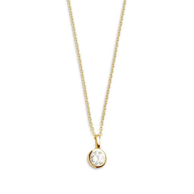 xenox-zarge-halskette-925-sterlingsilber-18k-vergoldung-mit-zirkonia image 1