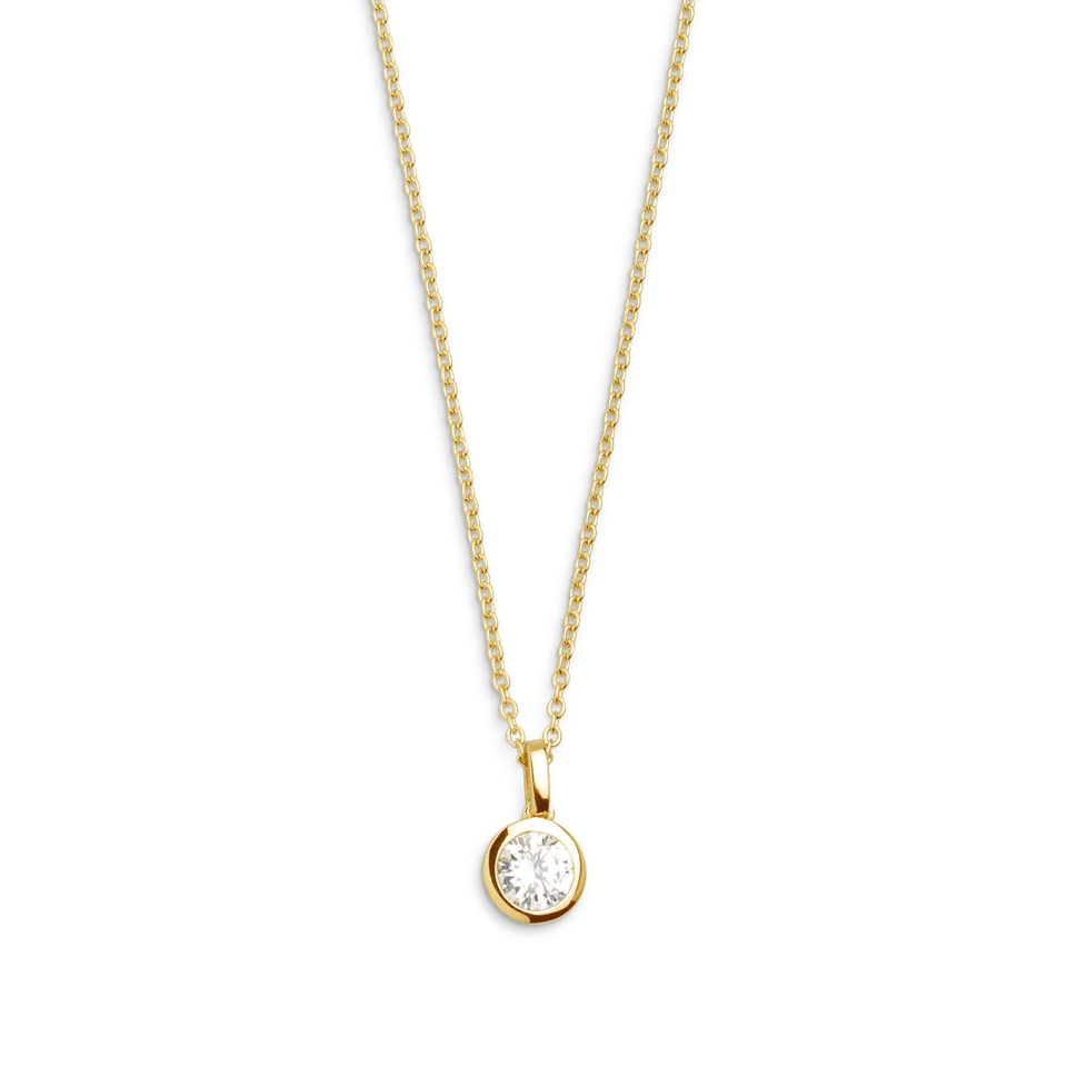 xenox-zarge-halskette-925-sterlingsilber-18k-vergoldung-mit-zirkonia image 1