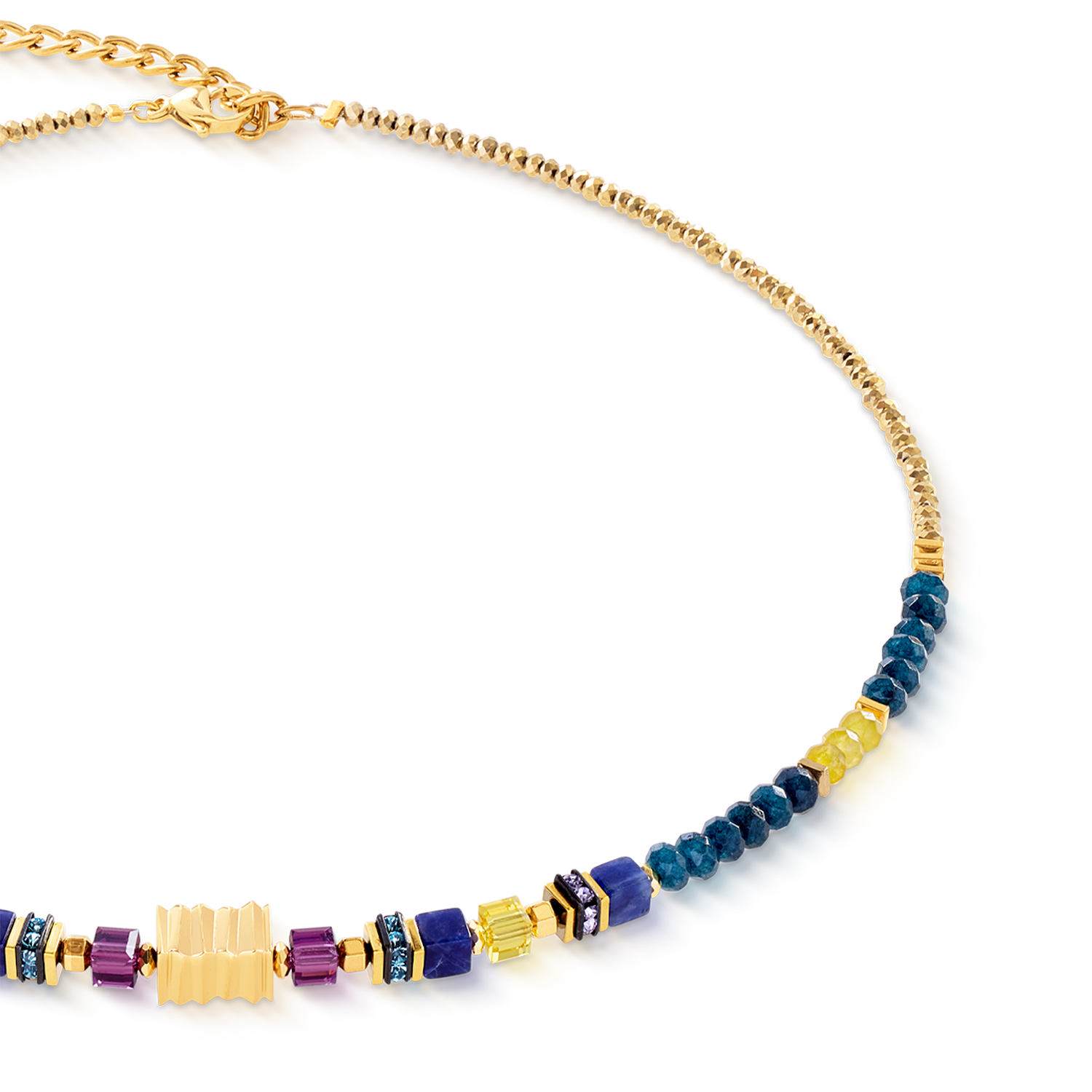 coeur-de-lion-halskette-wave-precious-flow-gold-energy-multicolor image 2
