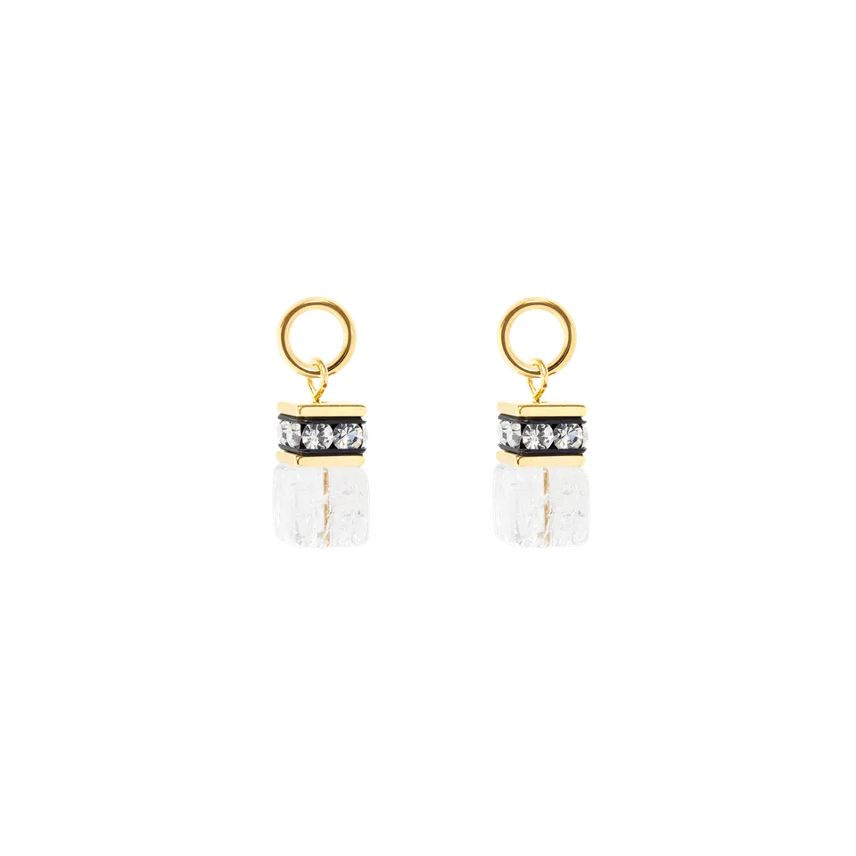 coeur-de-lion-ear-me-up-charm-geocube-gold-kristall image 1