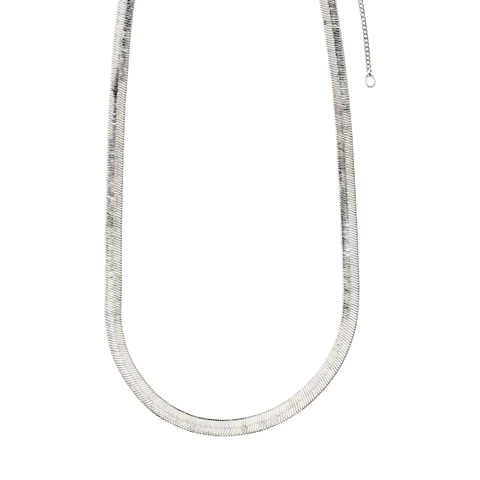 pilgrim-noreen-schlangenkette-flachpanzer-versilbert-breit image 1