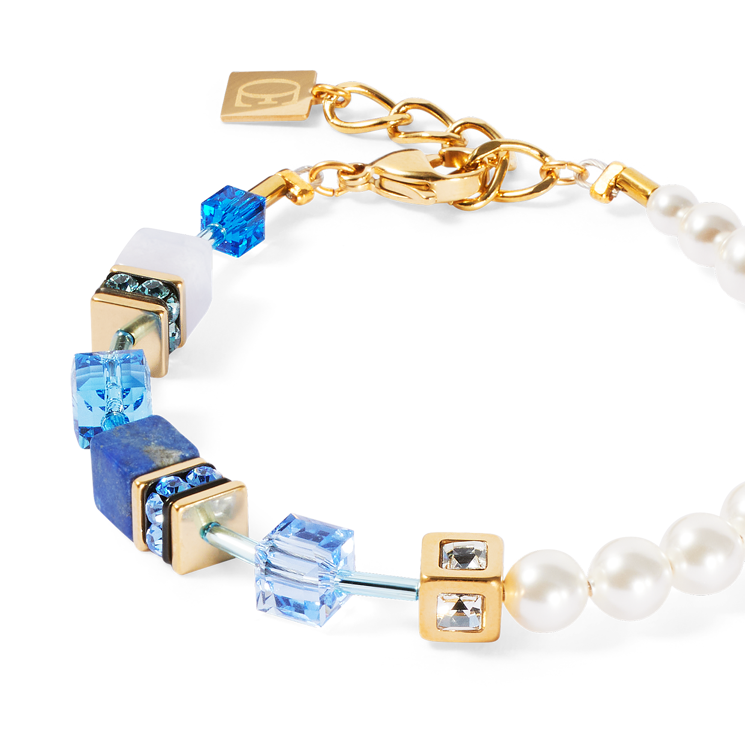 coeur-de-lion-geocube-precious-fusion-pearls-armband-blau image 2