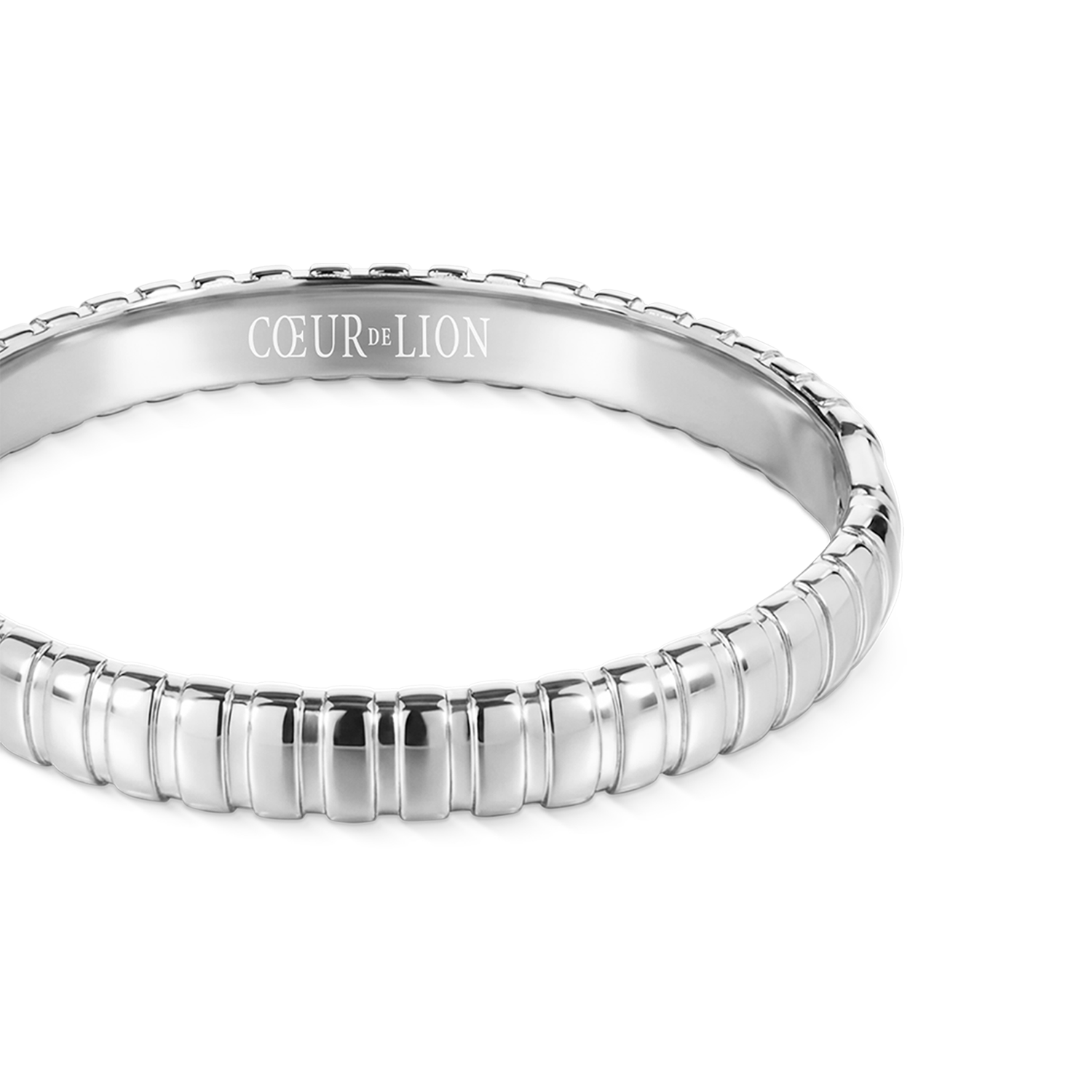 coeur-de-lion-structure-armreif-silber-edelstahl-19-cm image 2