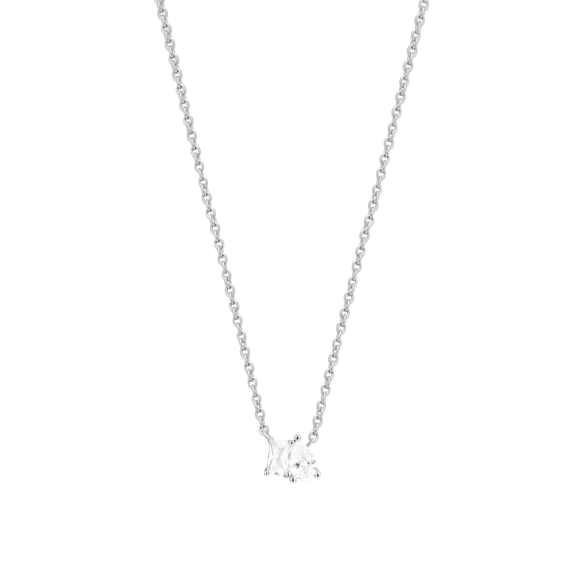 xenox-radiant-duo-halskette-925-sterlingsilber-rhodiniert-mit-zirkonia-xs92026 image 1