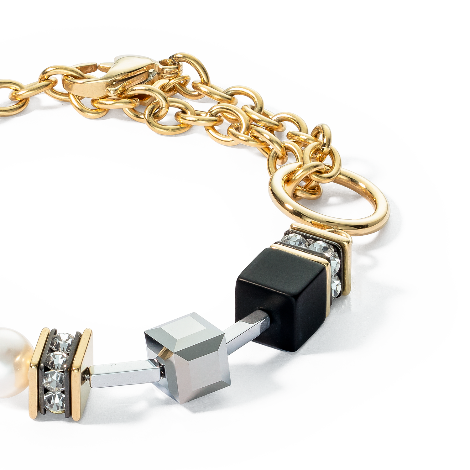 coeur-de-lion-armband-mysterious-mix-gold-schwarz-maxi-geocubes image 2